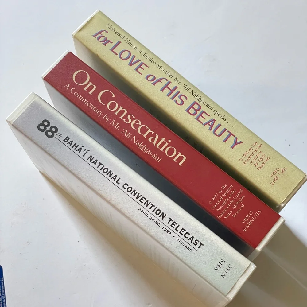 Lots of 3 Historic bahai national convention vhs- For Love of His Beauty….
